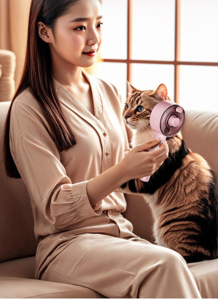 Pelsbørste med spray for katt