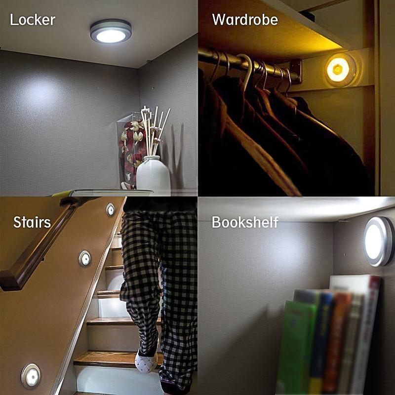 Vikbua™ Trådløs nattlampe med bevegelsessensor og selvklebende feste