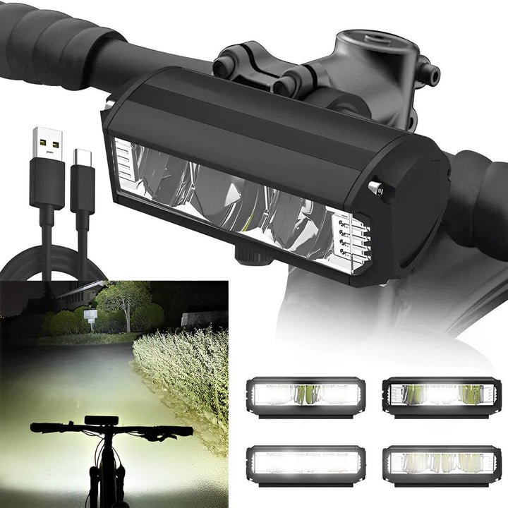 Vikbua™ Oppladbar LED-sykkellykt, vanntett etter IPX6