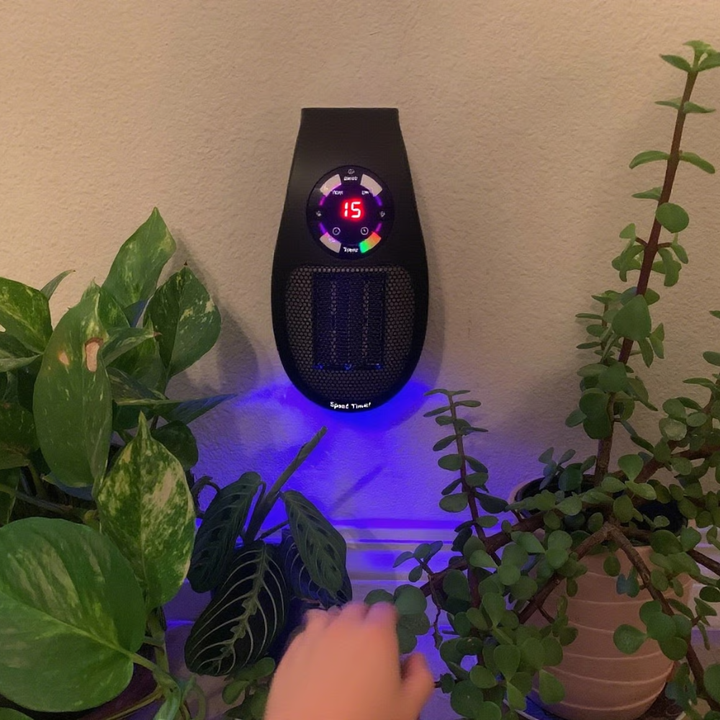 Vikbua™ Mini keramisk varmevifte med termostat og timer