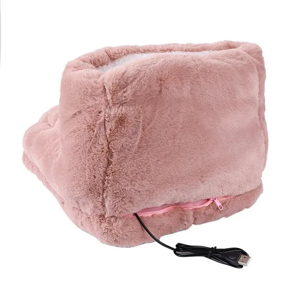 Vikbua™ USB-fotvarmer i fleece med tre varmenivåer