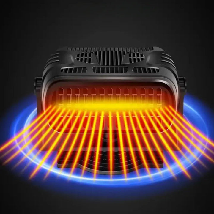Vikbua™ 12V bilvarmer og vifte med dreibart 360°-feste