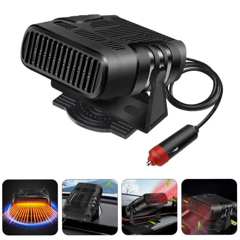 Vikbua™ 12V bilvarmer og vifte med dreibart 360°-feste