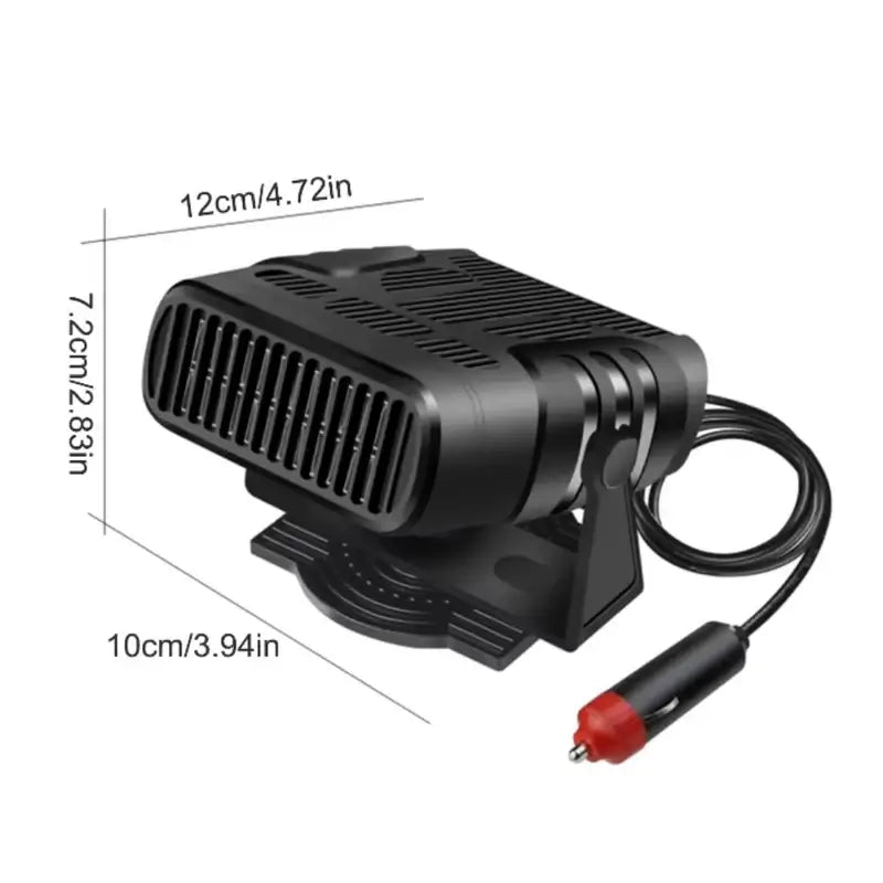 Vikbua™ 12V bilvarmer og vifte med dreibart 360°-feste