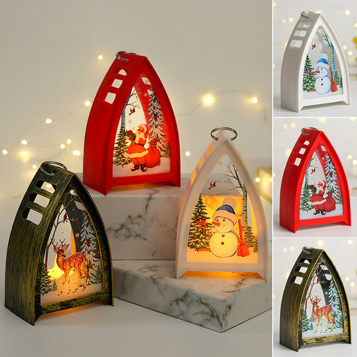Vikbua™ Håndmalte LED-julefigurer – nisse, snømann og reinsdyr