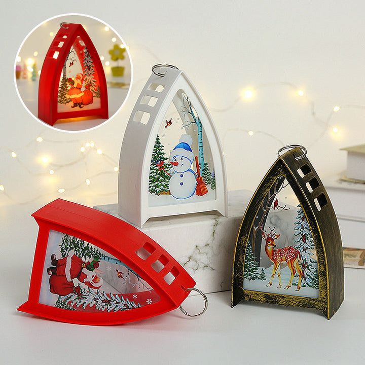 Vikbua™ Håndmalte LED-julefigurer – nisse, snømann og reinsdyr