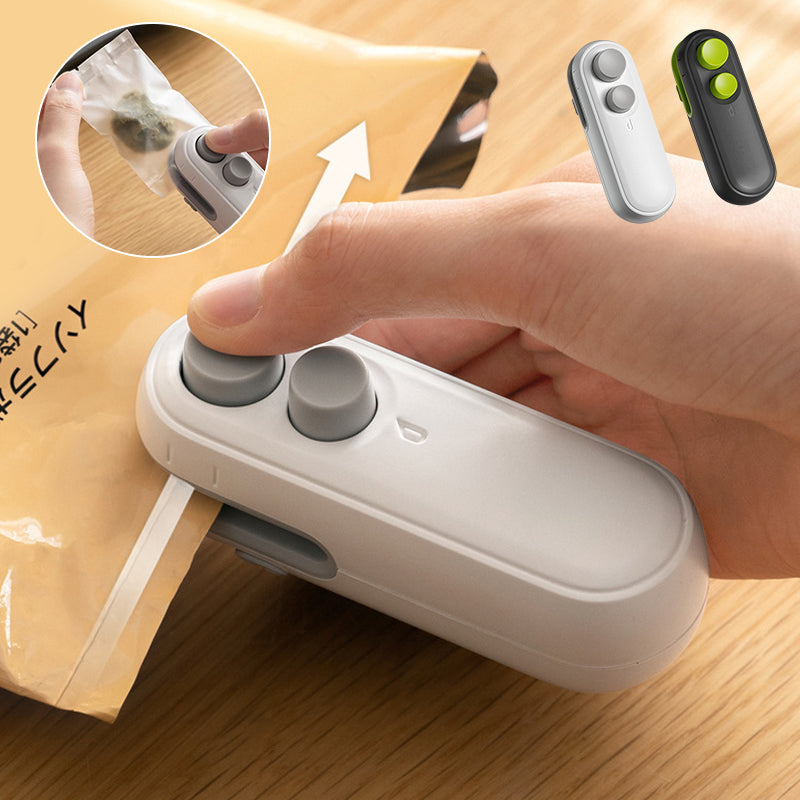 Vikbua™ Oppladbar mini-poseforsegler med innebygd kniv