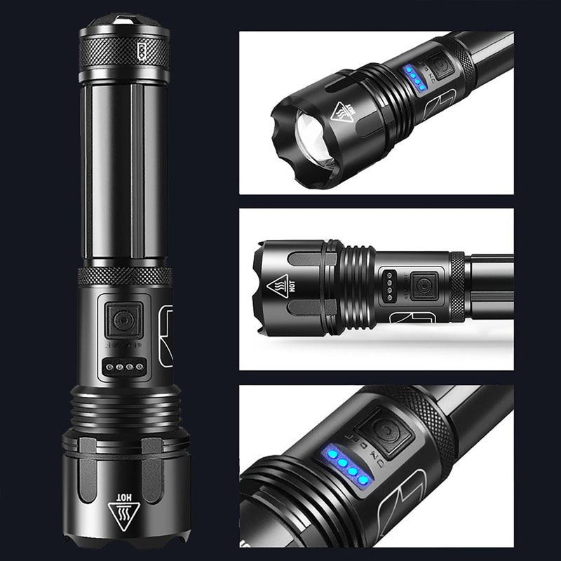 Vikbua™ Oppladbar vanntett LED-lommelykt med zoom og 5 moduser