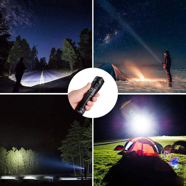 Vikbua™ Oppladbar vanntett LED-lommelykt med zoom og 5 moduser