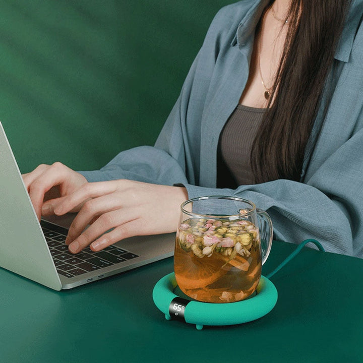 Vikbua™ Koppvarmer i pastell for kaffe og te på pulten