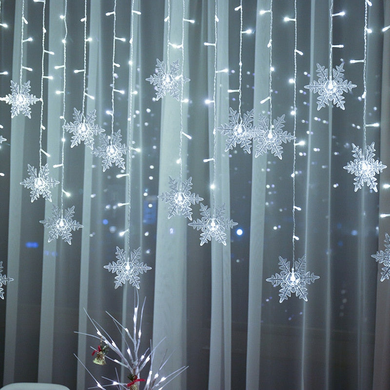 Vikbua™ LED-lysslynge med snøfnugg til juletreet og vinduet