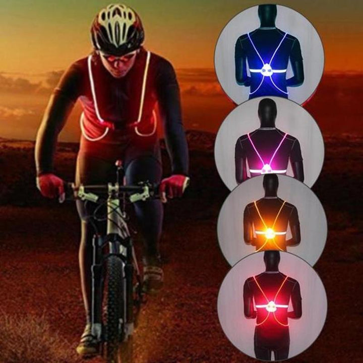 Vikbua™ Selvlysende sikkerhetsvest med blinkemodus for voksne og barn