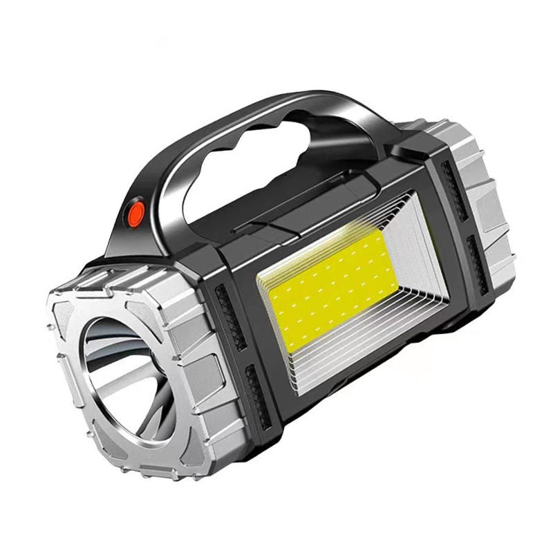 Vikbua™ Oppladbar LED-lommelykt med solcelle, COB-lys og powerbank