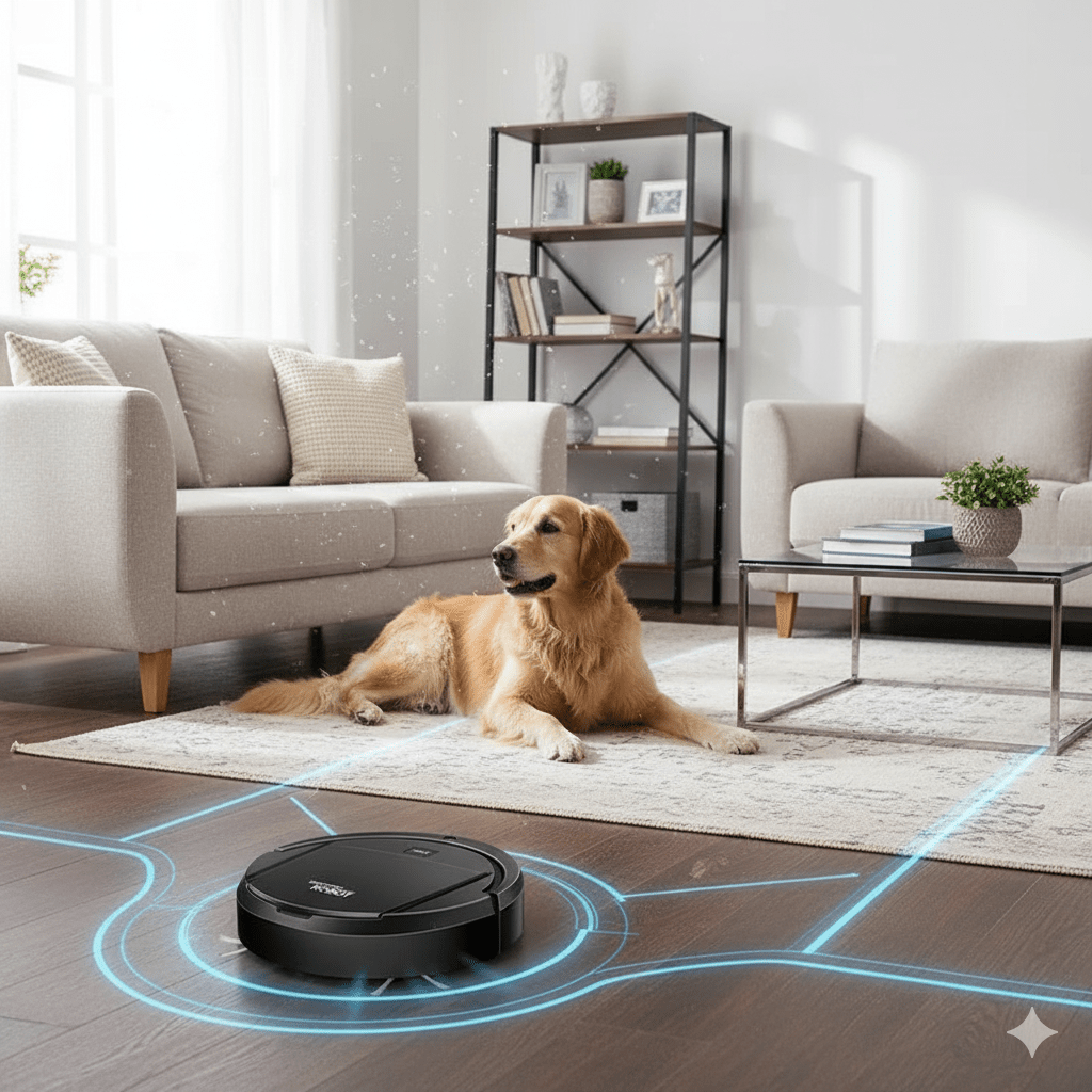 Vikbua™ Stillegående robotstøvsuger med HEPA-filter og én knapp