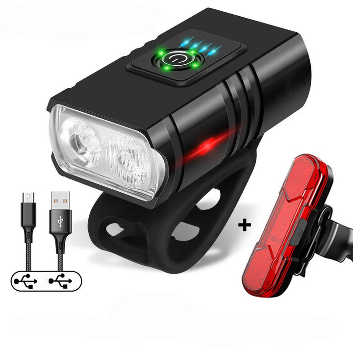 Vikbua™ Sykkellys foran og bak med 1000 lumen og USB-lading