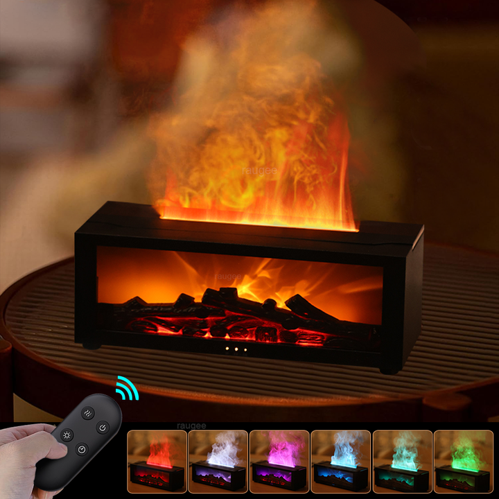 Vikbua™ Duftspreder med flammeeffekt, luftfukter og 7 farger