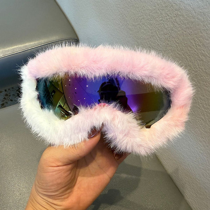 Vikbua™ Speilglass-skibriller dame med myk plysjkant