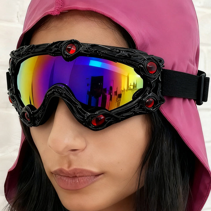 Vikbua™ Futuristiske skibriller til dame med UV-glass og hjelmpassform