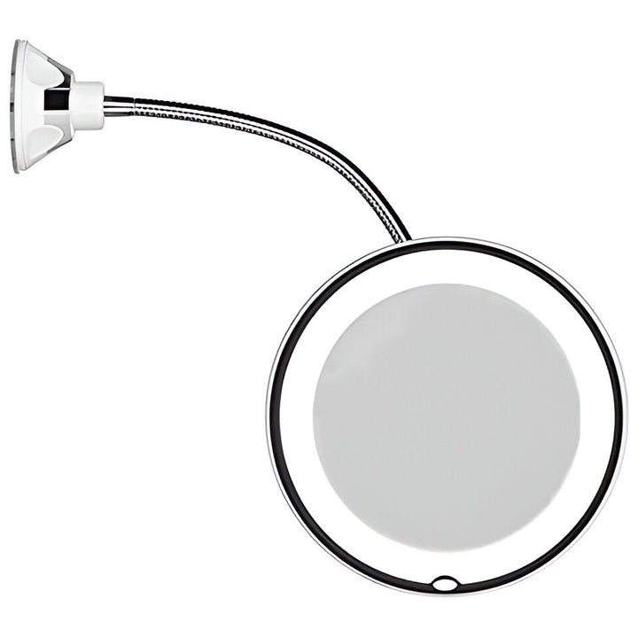 Vikbua™ Forstørrelsesspeil 10x med LED-lys, sugekopp og dreibar arm