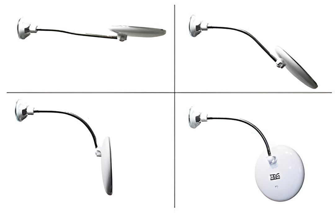 Vikbua™ Forstørrelsesspeil 10x med LED-lys, sugekopp og dreibar arm