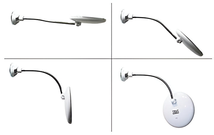 Vikbua™ Forstørrelsesspeil 10x med LED-lys, sugekopp og dreibar arm