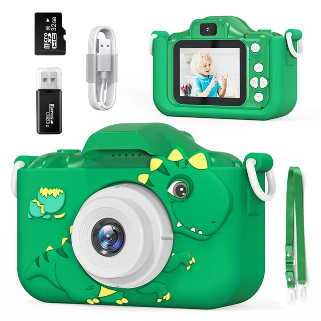 Vikbua™ Digitalkamera for barn med 30 MP, 1080p-video og 32 GB-kort
