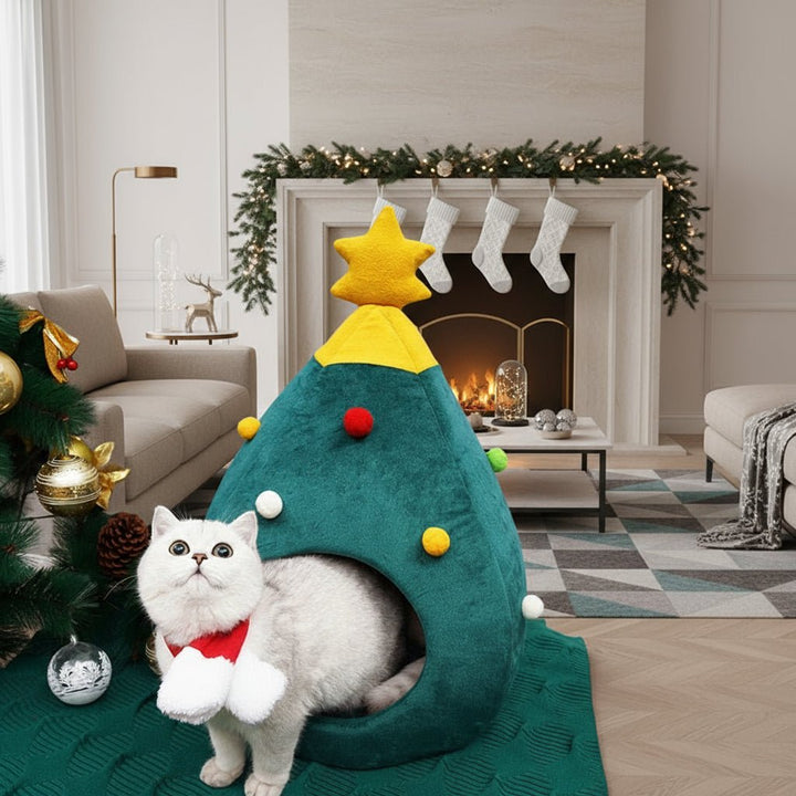 Vikbua™ Katteseng formet som et juletre med koselig lukket innside