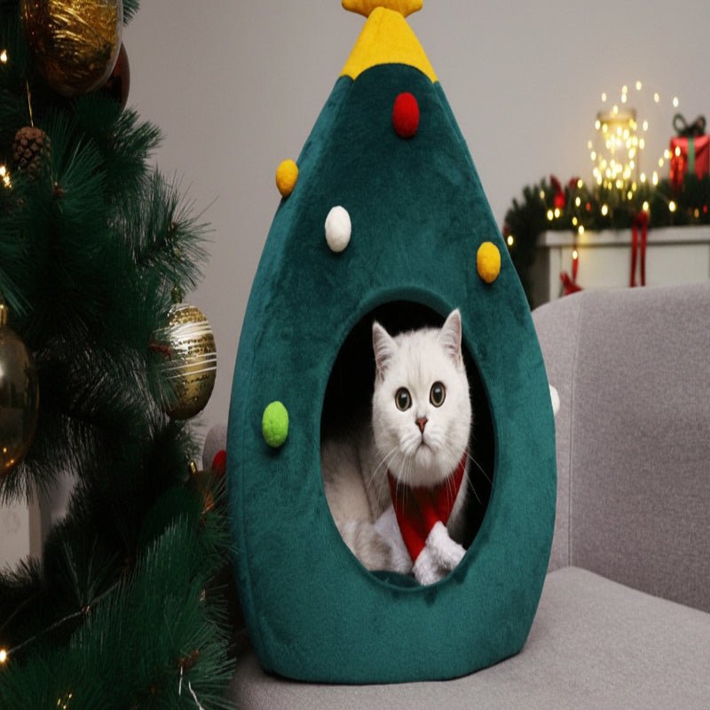 Vikbua™ Katteseng formet som et juletre med koselig lukket innside