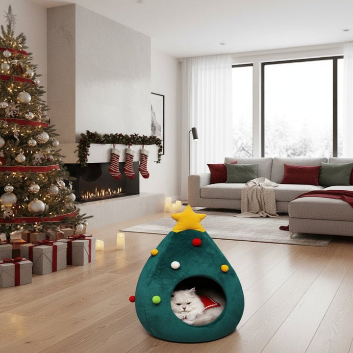 Vikbua™ Katteseng formet som et juletre med koselig lukket innside
