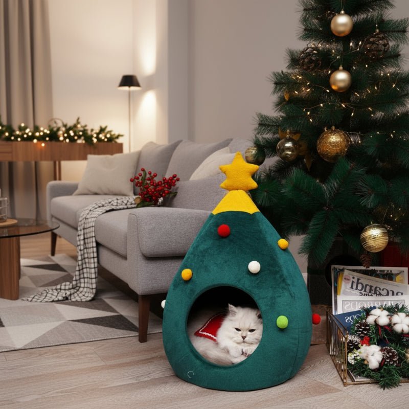 Vikbua™ Katteseng formet som et juletre med koselig lukket innside