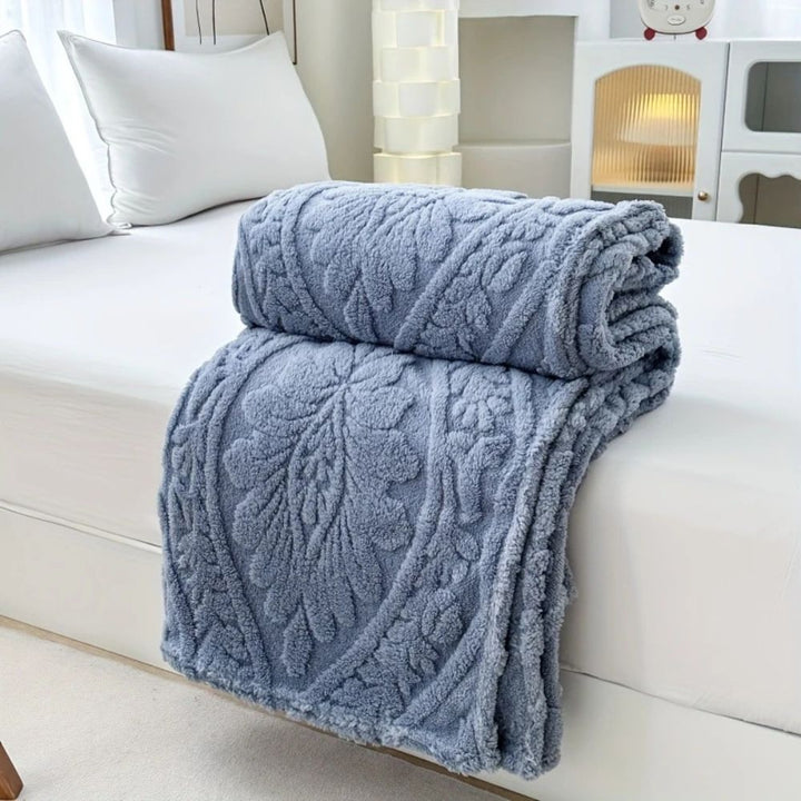 Vikbua™ Jacquardvevd fleecepledd med grafisk mønster