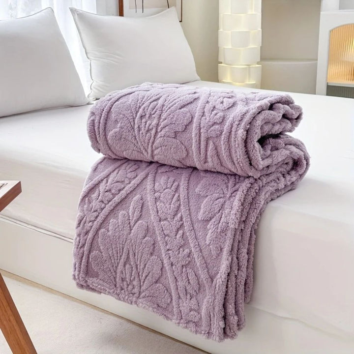Vikbua™ Jacquardvevd fleecepledd med grafisk mønster
