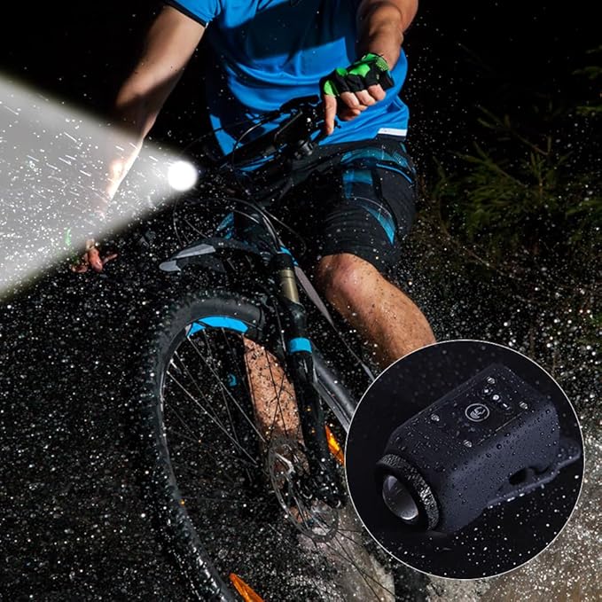 Vikbua™ Oppladbar sykkelhorn 110 dB med frontlys – 2-i-1, vanntett