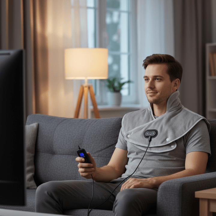 Vikbua™ Myk USB-nakkevarmer med vibrasjon og 3 varmenivåer