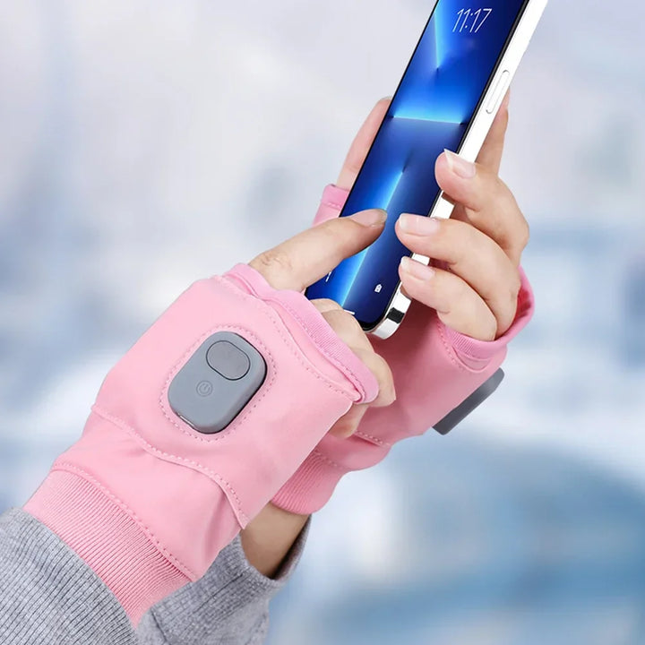 Vikbua™ Oppladbare varmehansker uten fingertupper til PC-bruk
