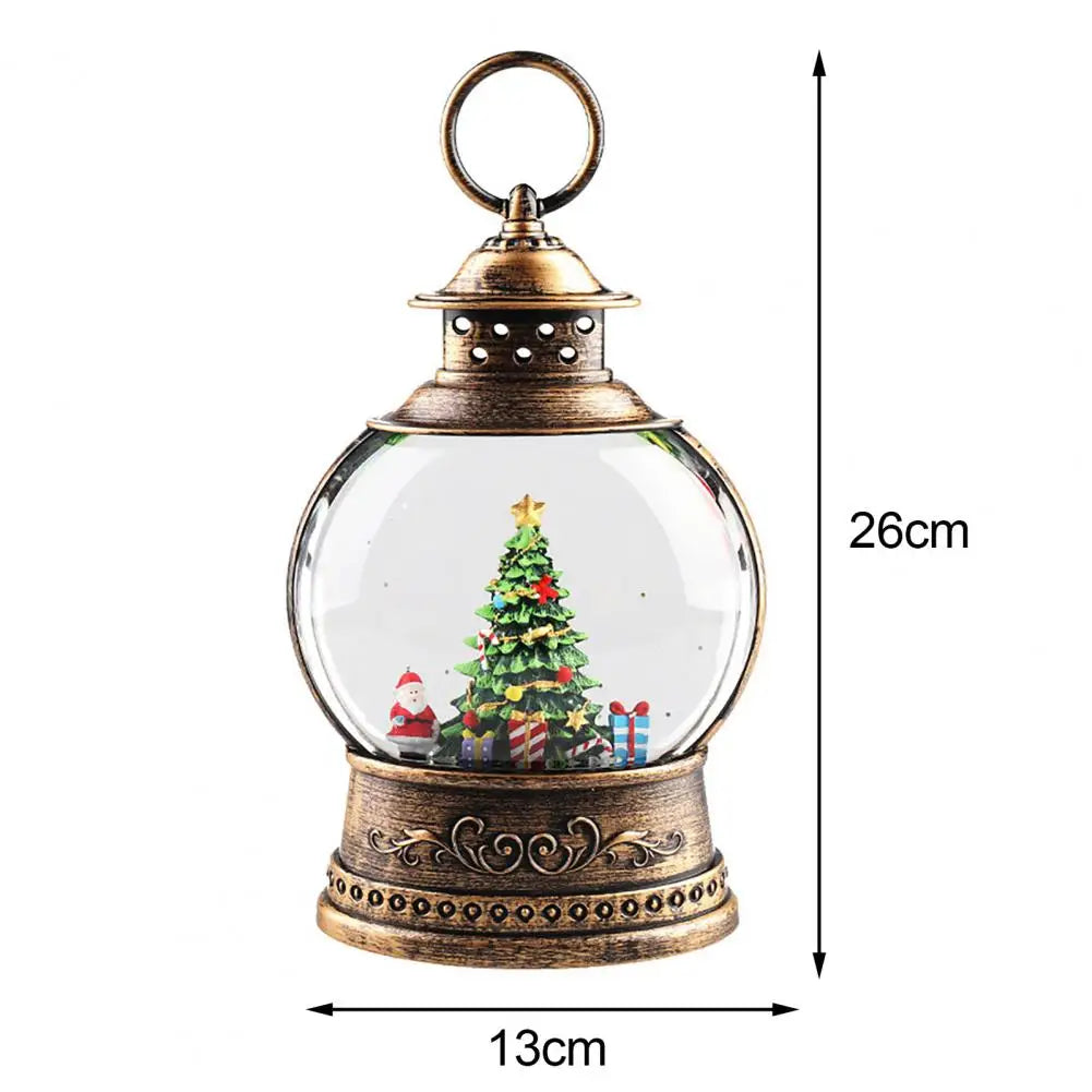 Vikbua™ Julelykt med spilledåse, varmt LED-lys og glitrende snø