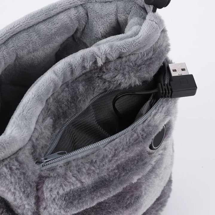Vikbua™ USB-oppvarmede tøfler i myk plysj for varme føtter