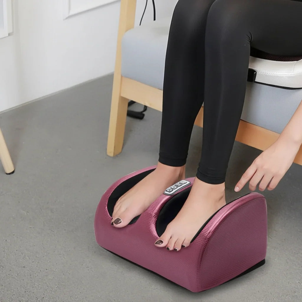 Vikbua™ Shiatsu-fotmassasjeapparat med varme og 12 massasjekuler