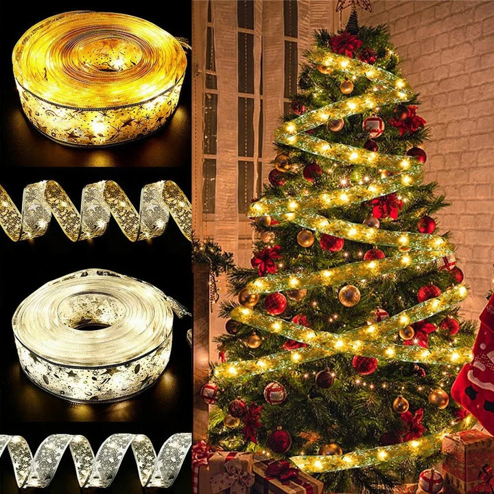 Vikbua™ Julebånd med varmhvit LED-lysslynge du kan forme