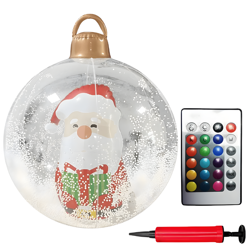 Vikbua™ Oppblåsbar julefigur med fargerik LED-belysning