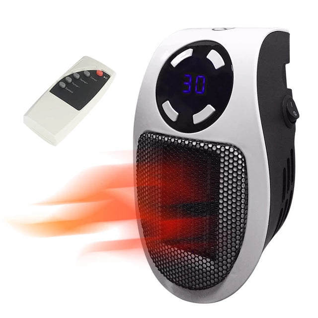 Vikbua™ Stikkontaktvarmer med LED-skjerm og fjernkontroll