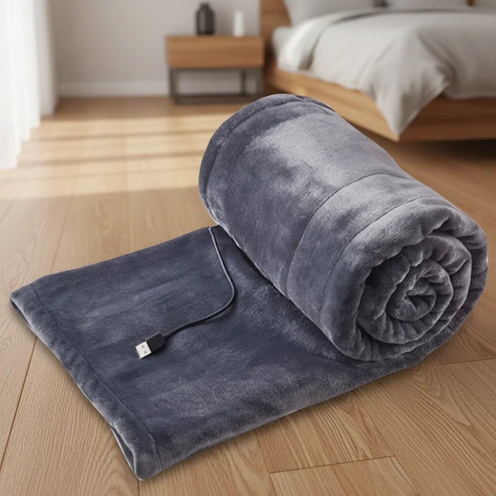 Vikbua™ Kompakt USB-pledd med varme til sofa, kontor og bil