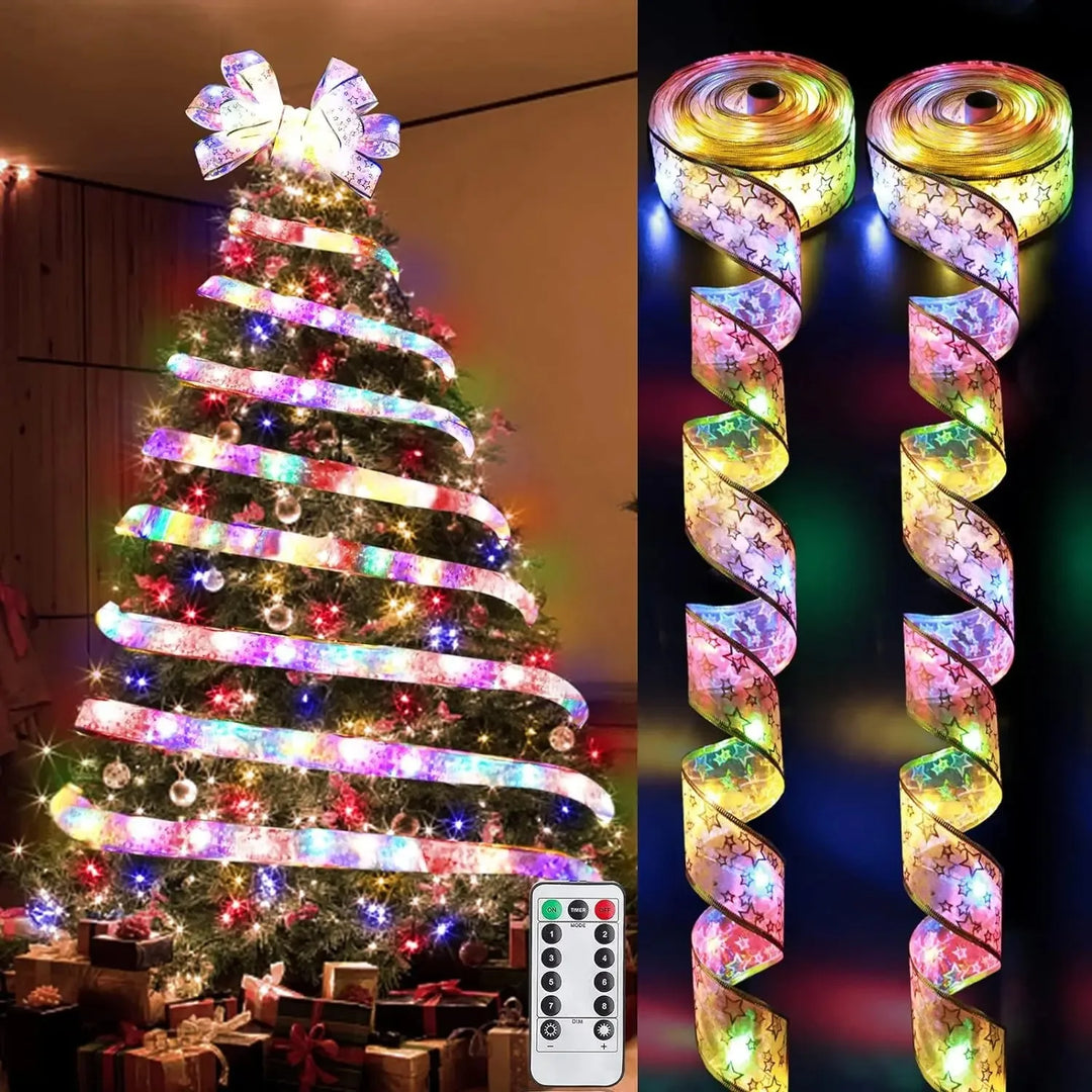 Vikbua™ Julebånd med varmhvit LED-lysslynge du kan forme