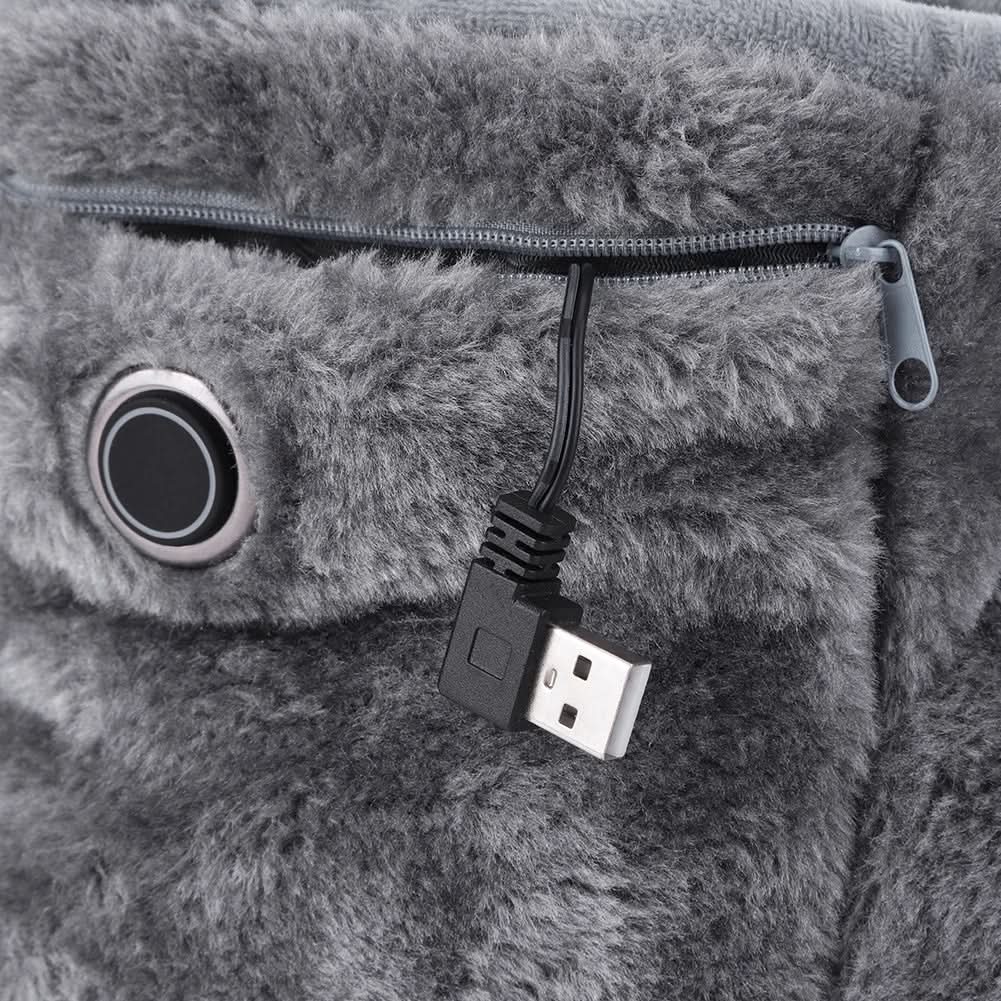 Vikbua™ USB-oppvarmede tøfler i myk plysj for varme føtter