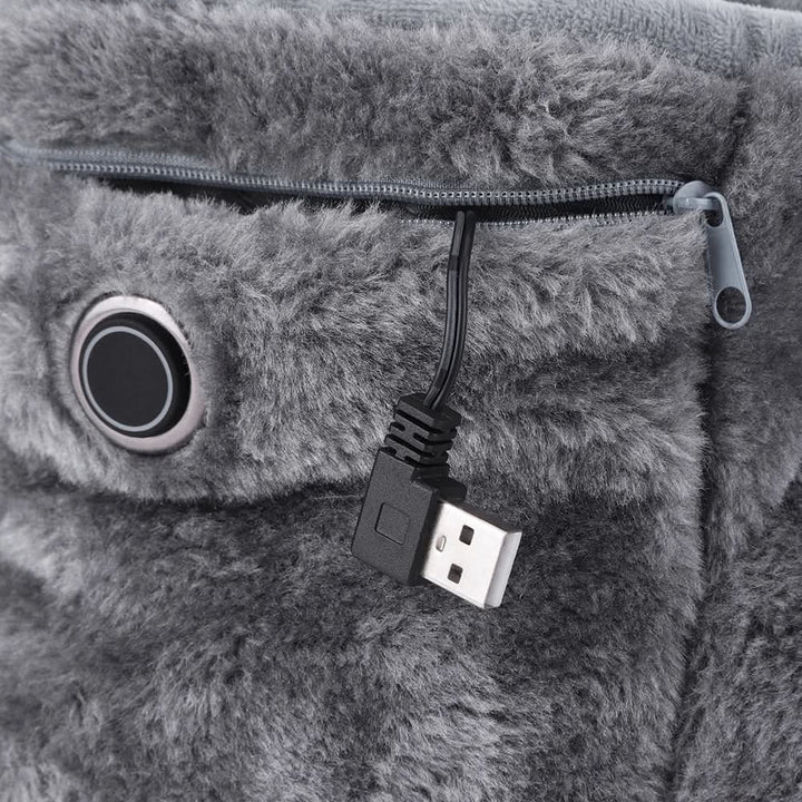 Vikbua™ USB-oppvarmede tøfler i myk plysj for varme føtter