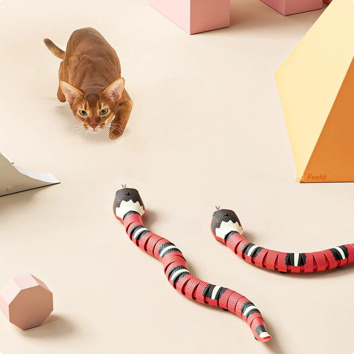 Vikbua™ Interaktiv slangeleke for katter med smart sensor