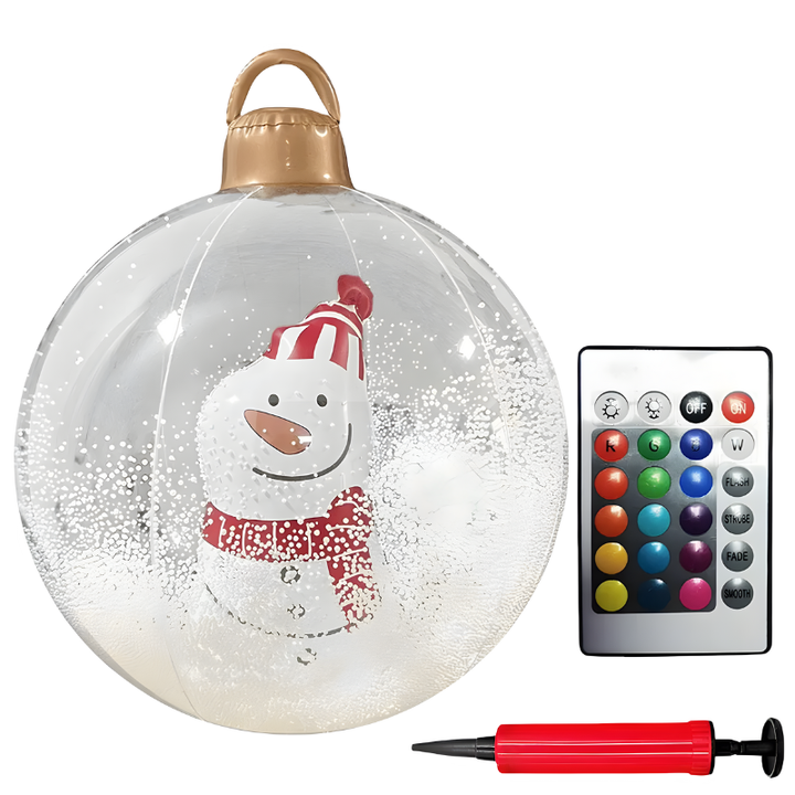 Vikbua™ Oppblåsbar julefigur med fargerik LED-belysning