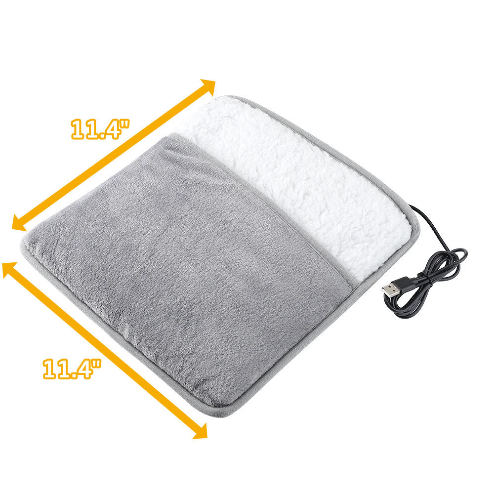 Vikbua™ USB-fotvarmer i myk flanell med jevn varme på 40 °C