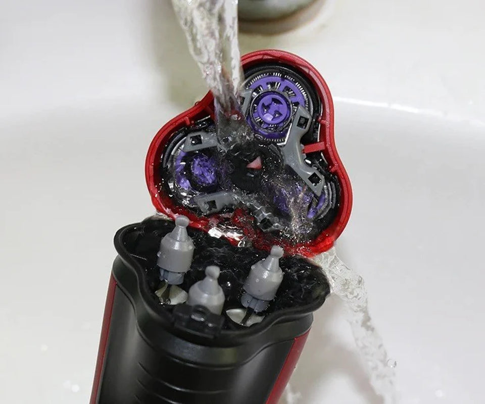Vikbua™ Roterende barbermaskin for herre med 3D-hoder og trimmer