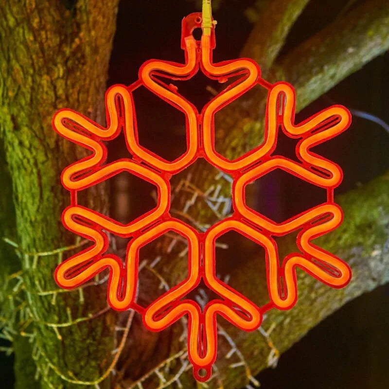 Vikbua™ Frostet LED-snøfnugg til bruk innendørs og utendørs